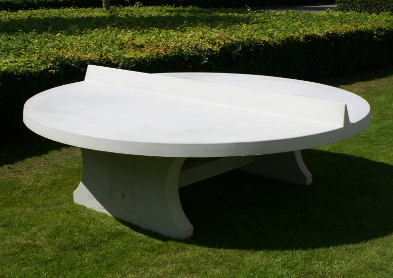 Betonnen pingpongtafel rond