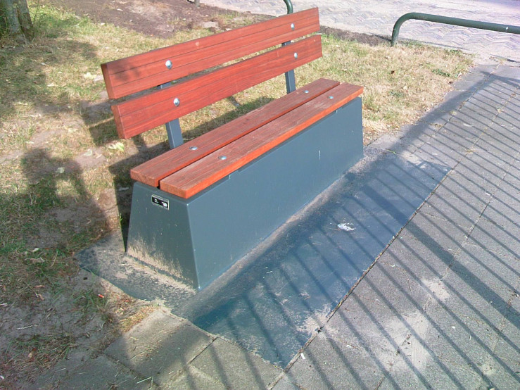 Banc DeLuxe en antracite laqué, avec plaque de fond et dossier