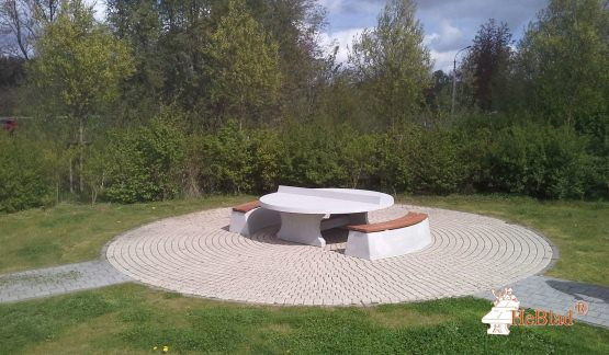 Banc DeLuxe ovale en béton 