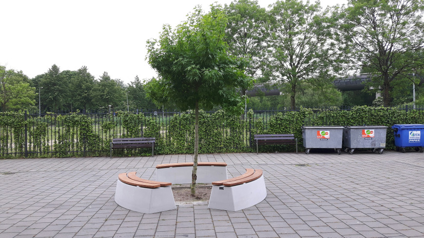 Banc DeLuxe ovale en béton 