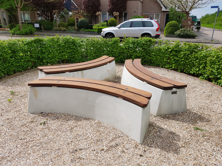 Banc DeLuxe ovale en béton 