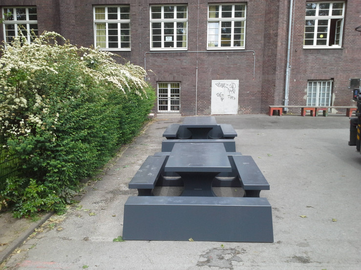 Banc Standard en anthracite laqué