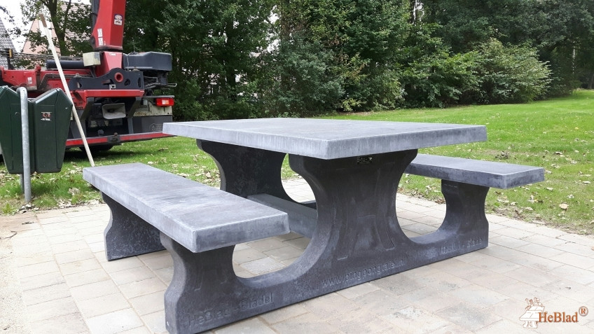 Ensemble pique-nique Standard béton anthracite 