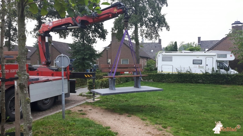 Banc de Parc en béton anthracite avec plaque de fond