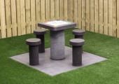 Ludo-tafel Antraciet-Beton