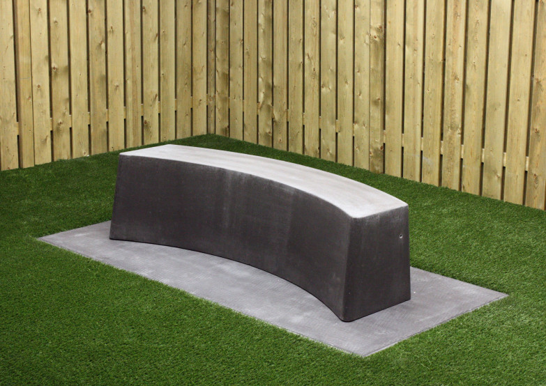 Banc Standard oval béton anthracite