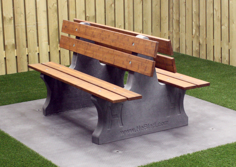 Banc de Parc Duo béton anthracite