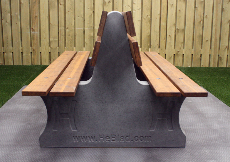 Banc de Parc Duo béton anthracite