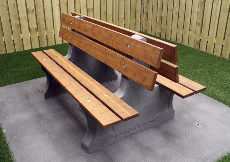 Banc de Parc Duo béton anthracite