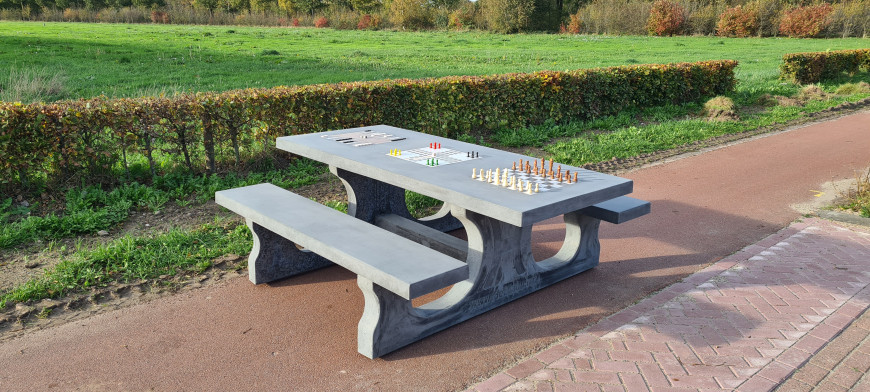 Table Multi-jeux (1-3-4) standard béton anthracite