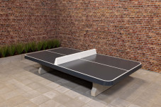 Table de ping pong basse anthracite, angles arrondis