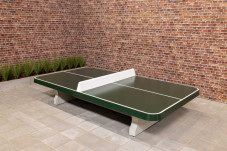 Table de ping pong basse vert, angles arrondis
