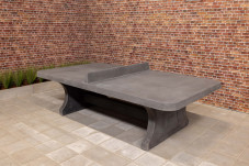 Table de ping-pong béton anthracite arrondie