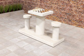 Betonnen schaaktafel beton naturel voor 2 personen