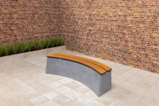Banc DeLuxe oval en béton anthracite