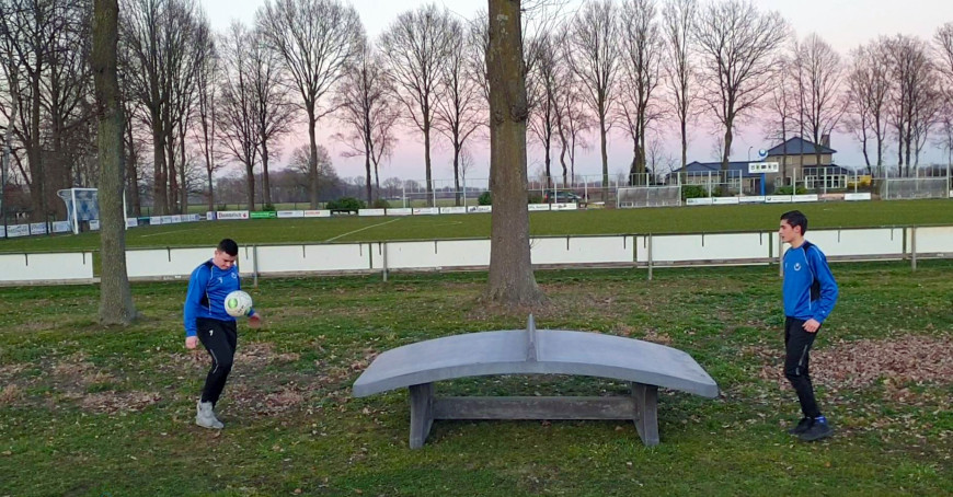 Table de foot-volley Anthracite-Béton