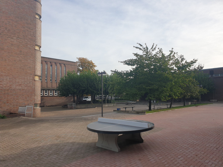 Table de ping-pong anthracite ronde
