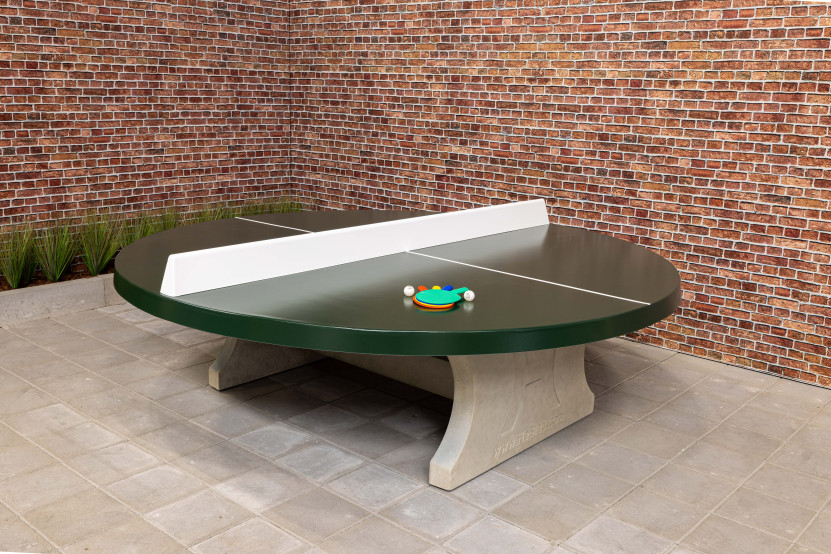 Table de ping-pong verte ronde