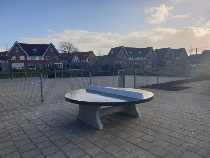 Table de ping-pong verte ronde