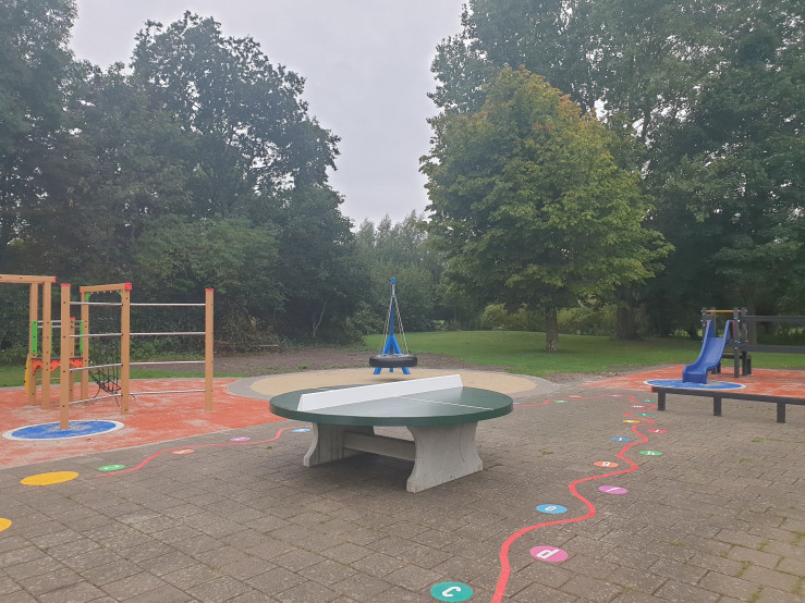 Table de ping-pong verte ronde
