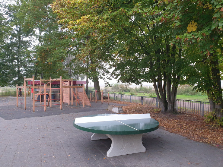 Table de ping-pong verte ronde