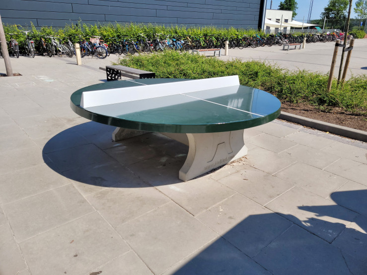 Table de ping-pong verte ronde