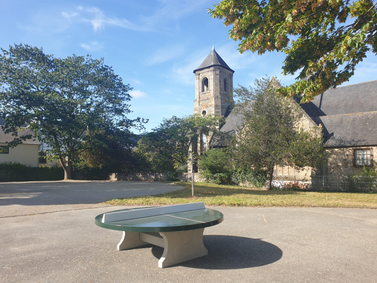 Table de ping-pong verte ronde