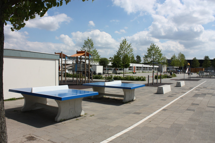 Table de ping-pong bleue