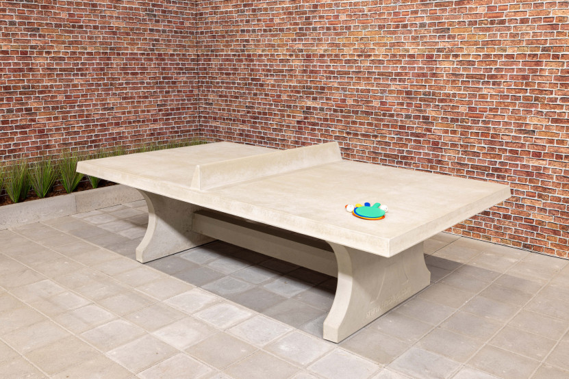 Table de ping-pong béton naturel