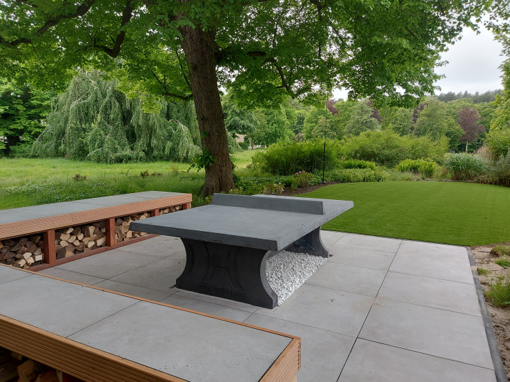 Table de ping-pong béton anthracite