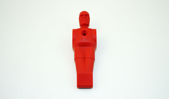 Joueur de babyfoot rouge, en plastique