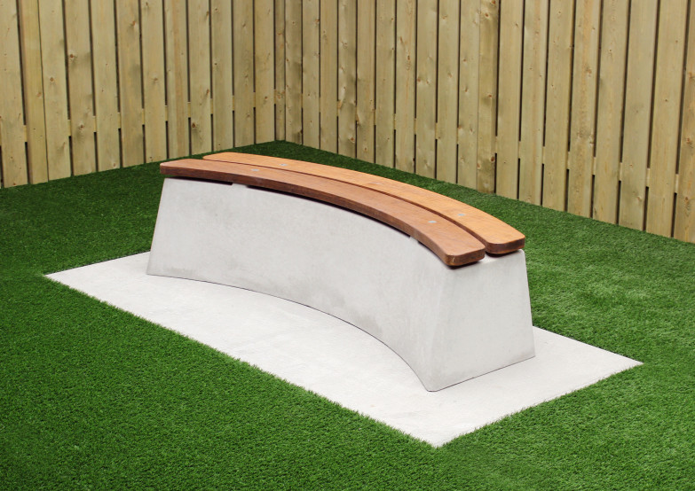 Banc DeLuxe ovale en béton 