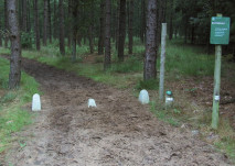 Betonnen carterbreker. Ideaal als afsluiting in bossen en natuur