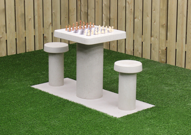 Table d’échecs en béton naturel 2 personnes