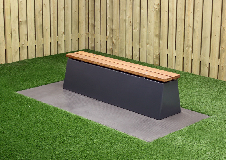 Banc DeLuxe en anthracite laqué