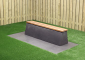 Betonnen Bankje met houten zitting