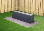 Banc Standard en béton, finition en anthracite laqué