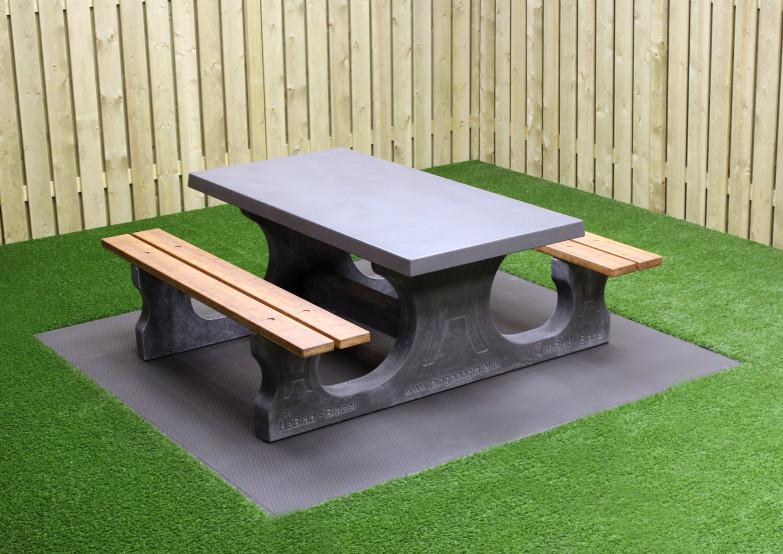 Ensemble pique-nique DeLuxe béton anthracite 