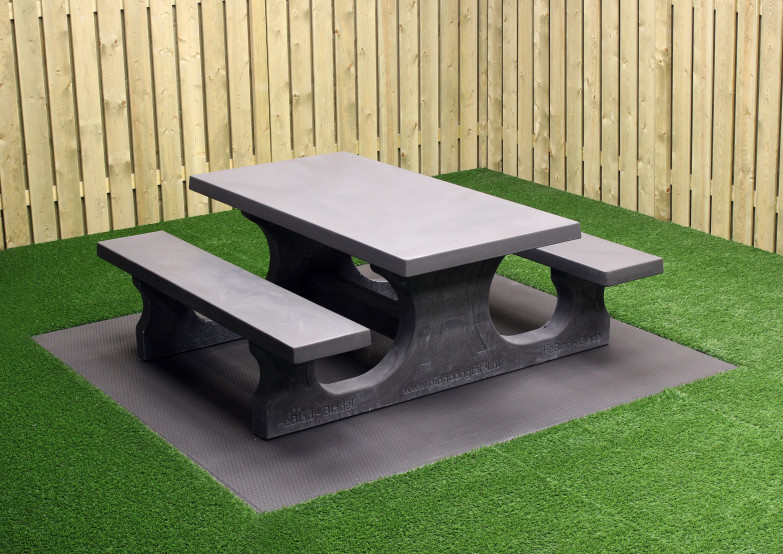 Ensemble pique-nique Standard béton anthracite 