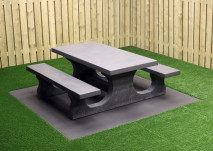 Ensemble pique-nique Standard béton anthracite