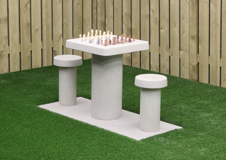 Table d’échecs en béton naturel 2 personnes