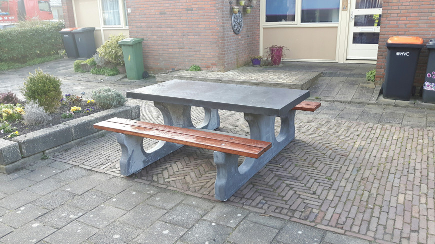 Ensemble pique-nique DeLuxe béton anthracite 
