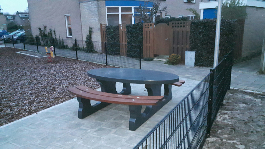 Ensemble pique-nique DeLuxe anthracite ovale